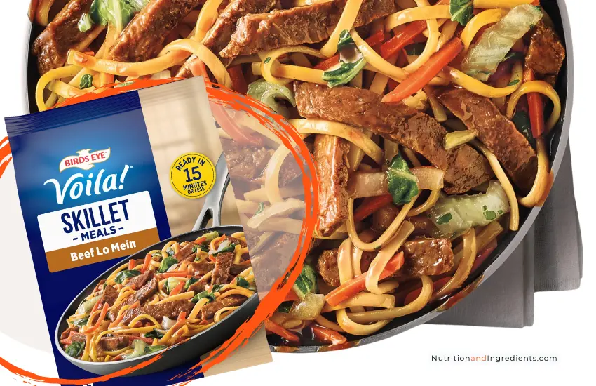 Package of Birds Eye Beef Lo Mein.