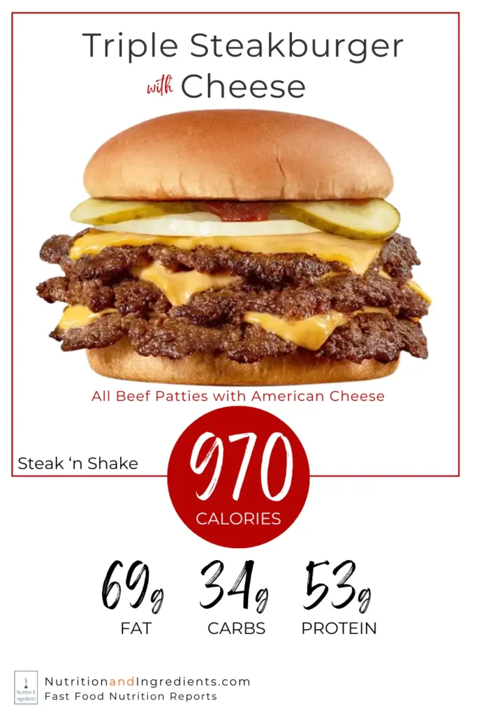 Steak 'n Shake triple patty Steakburger