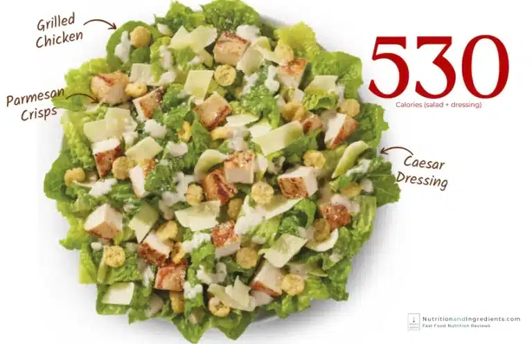 Wendy's caesar salad with chicken.