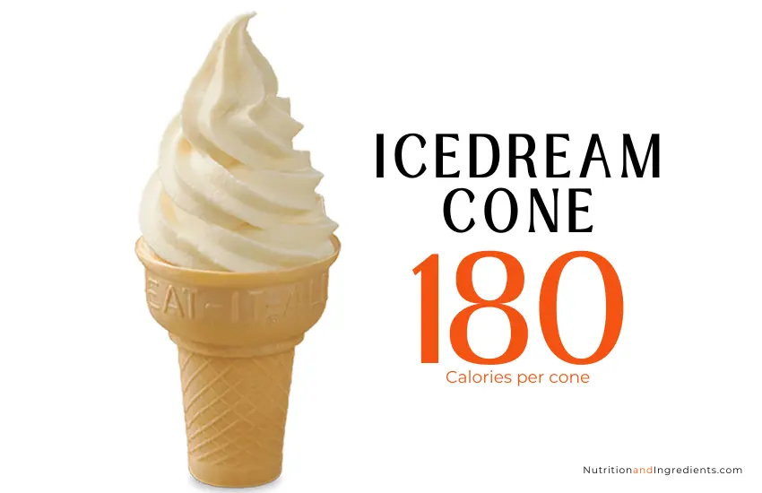 Chick-fil-A Icedream cone with text '180 calories."