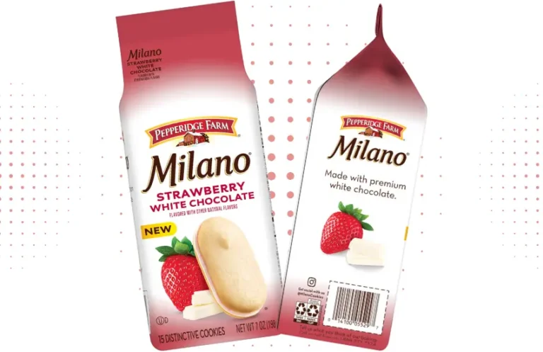 Bag of Pepperidge Farm Strawberry Chocolate Cookies.