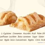 Apple pie from McDonald's with text listing ingredients.