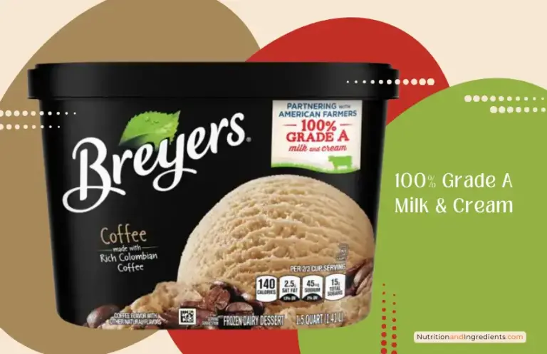 Container of Breyers coffee ice cream.