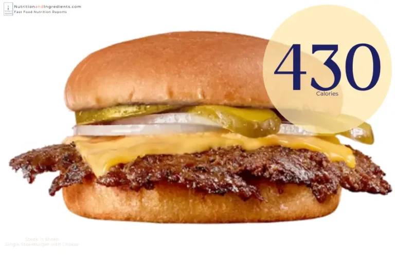 Steak 'n Shake single patty steakburger with cheese.
