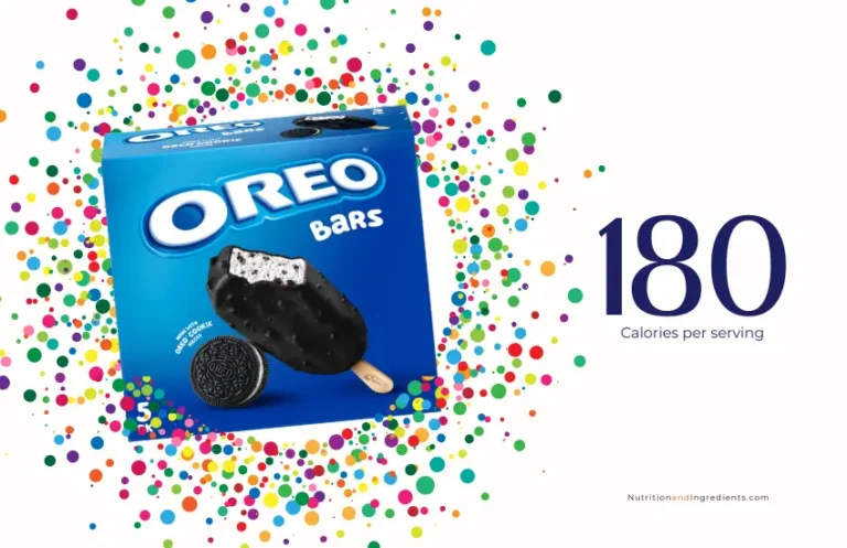 Package of OREO frozen dairy dessert bars with text '180 calories'.