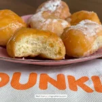 Plate of Dunkin' Munchkin donut holes.