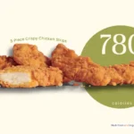 Crispy chicken strips from Jack in the Box and text '780 calories'.