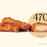 Crispy fried chicken strips from Jack in the Box with text '470 calories'.