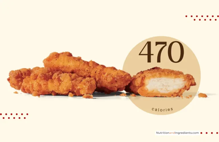 Crispy fried chicken strips from Jack in the Box with text '470 calories'.