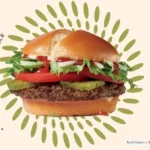 Hamburger with lettuce, tomato from Jack in the Box.