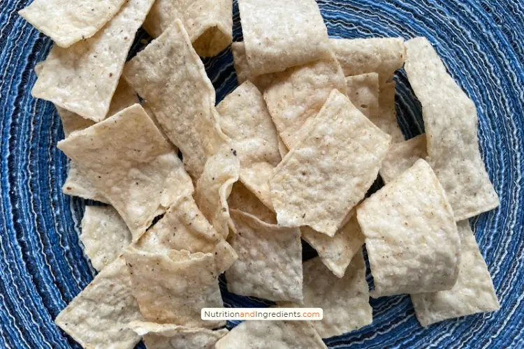 Pile of Mission corn tortilla strips.