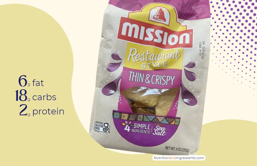 Bag of Mission corn tortilla chips.