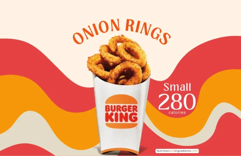 Small Burger King onion rings with text '280 calories.'