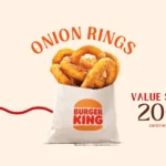 Burger King onion rings with text '200 calories.'