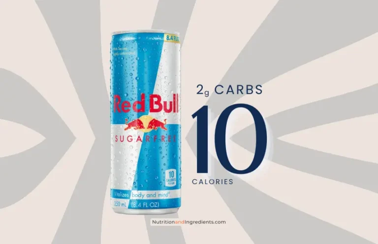 Red Bull sugarless energy drink and text '10 calories.'