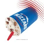 DQ Blizzard blended with Peanut Butter Cup Pieces.