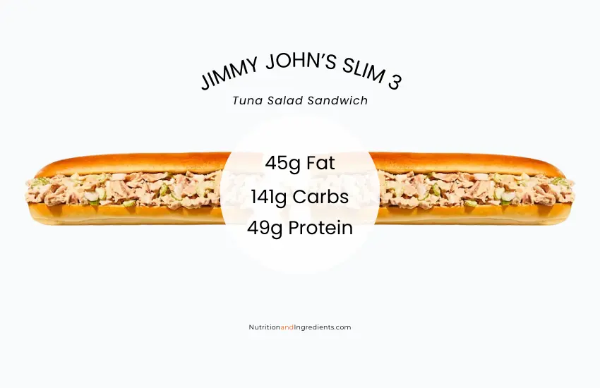 Jimmy John's Slim 3 Giant Tuna salad sandwich