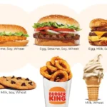 Burgers, onion rings, and vanilla cone from Burger King.