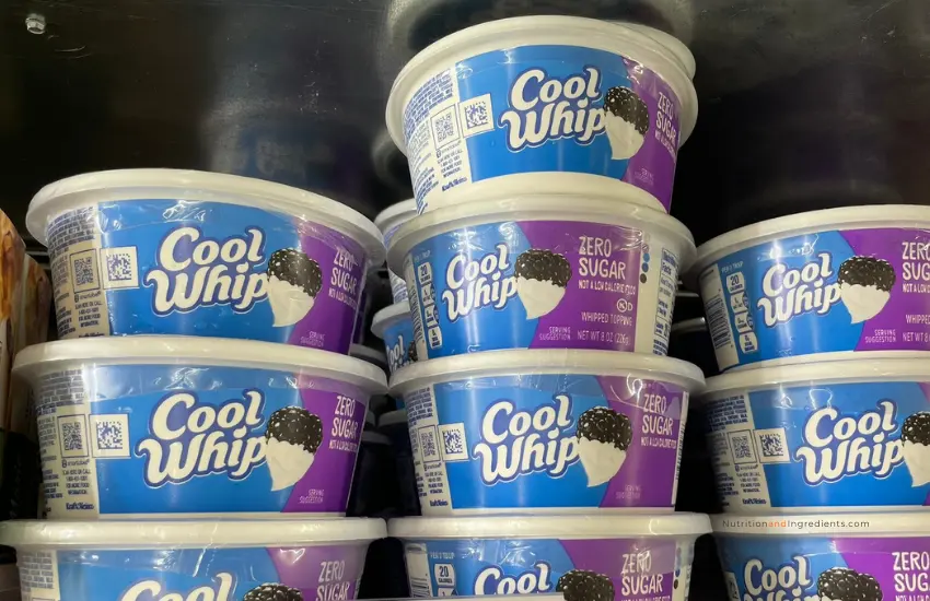 Containers of Zero Sugar Cool Whip in store.