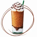 Starbucks mocha cookie crumble frappuccino with straw.