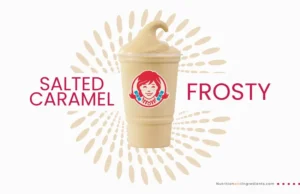 One cup of Wendy's salted caramel frosty dessert.