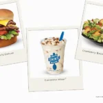 Cheeseburger, salad, and shake from Culver's.