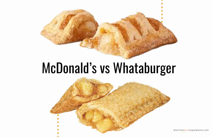 Comparison of apple pies from McDonald's and Whataburger