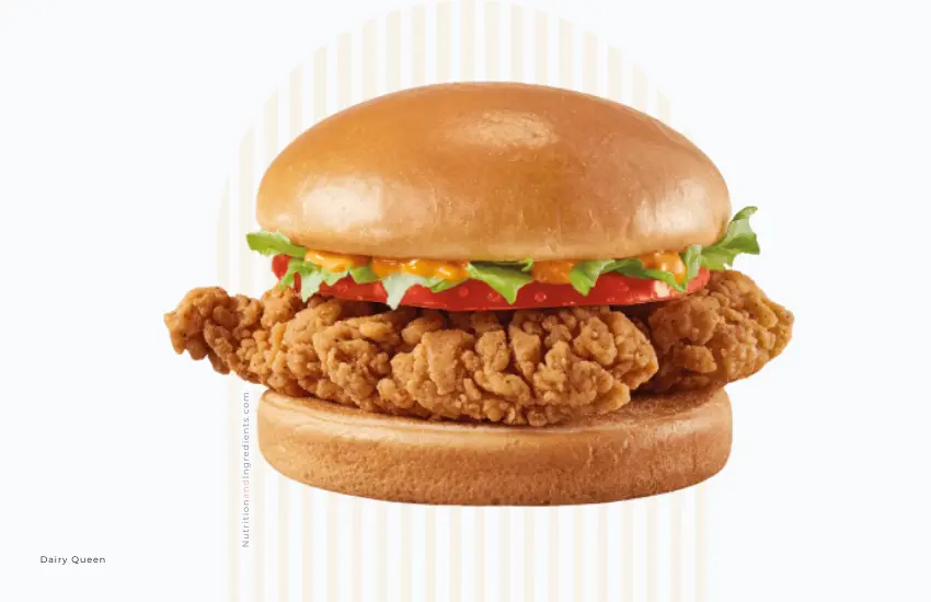 Dairy Queen spicy chicken strips sandwich.