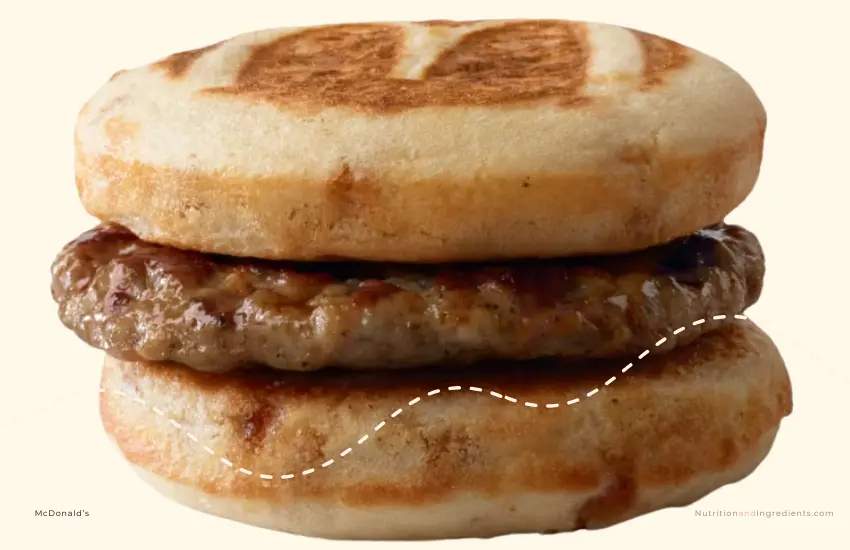 Sausage McGriddle sandwich from McDonald's fast food restaurant.