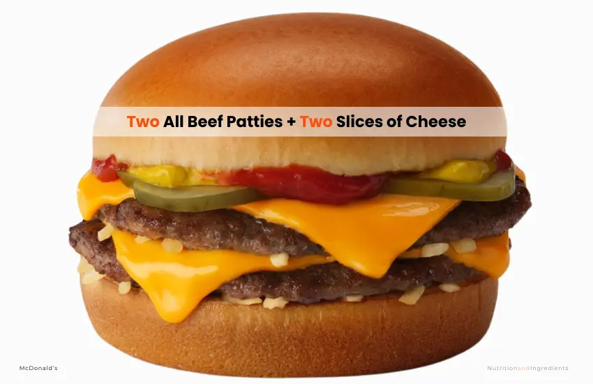 Double patty, double cheese burger from McDonald's.