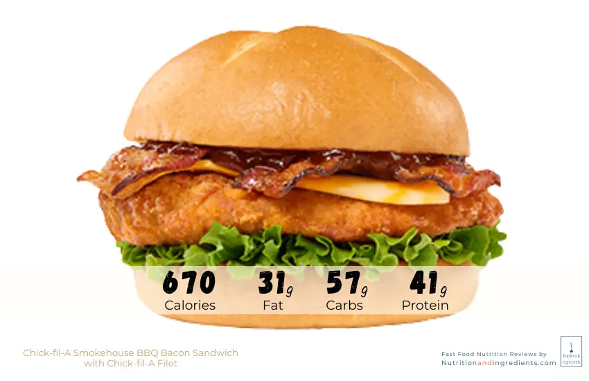 Chick-fil-A Chicken sandwich with bacon and special barbecue sauce.