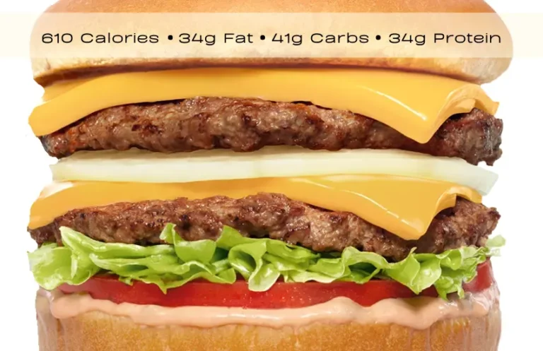 Double patty double cheese burger from In-n-out Burger restaurant.