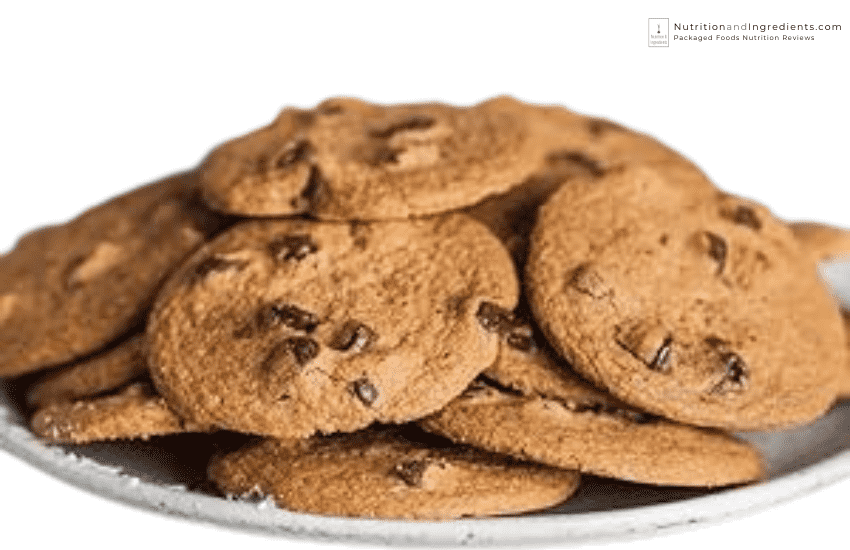 Plate of Tate's chocolate chip cookies.