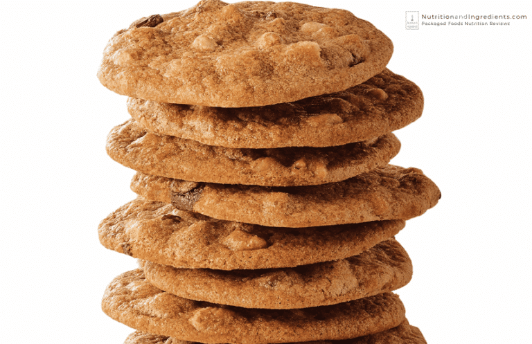 Stack of Tate's walnut chocolate chip cookies.