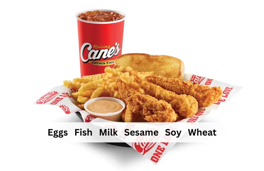 Chicken fingers, fries, and drink from Raising Cane's.