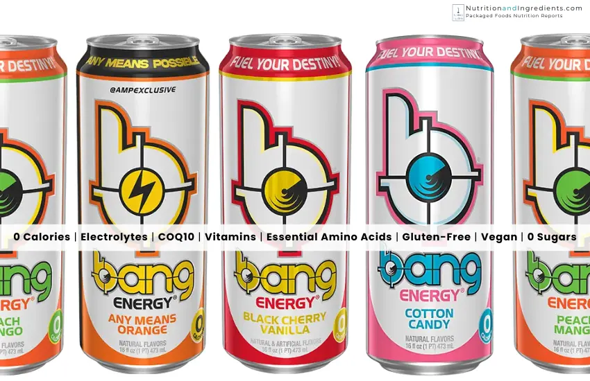 Cans of Bang energy drink