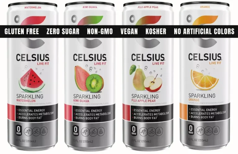 4 cans of Celsius Energy drinks