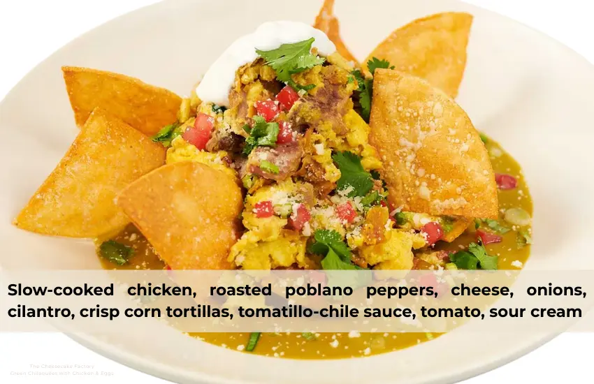 Cheesecake Factory gluten-free chilaquiles.
