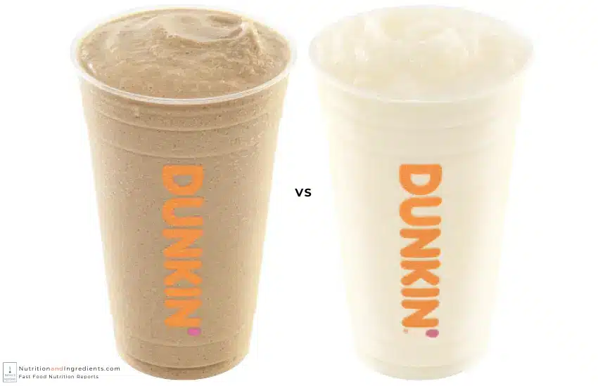 Cup of Dunkin' Frozen Coffee and Dunkin' Coolatta