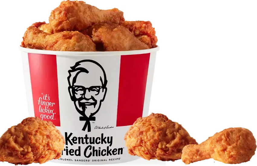 Bucket of fried chicken from KFC