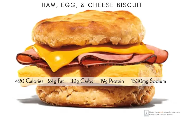 Burger King Ham, Egg, & Cheese biscuit sandwich