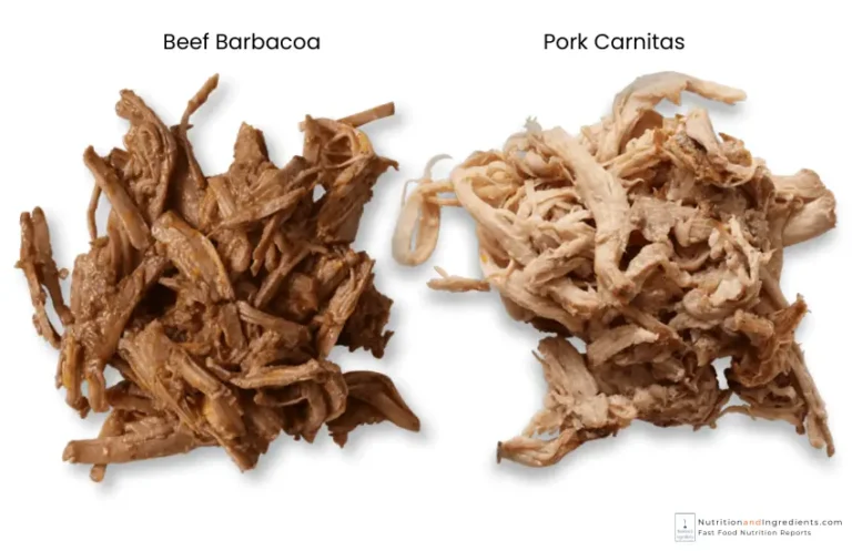 Servings of Chipotle barbacoa and carnitas.