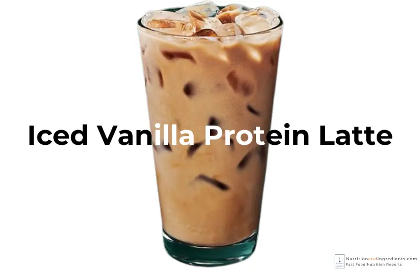 Starbucks iced vanilla protein latte.