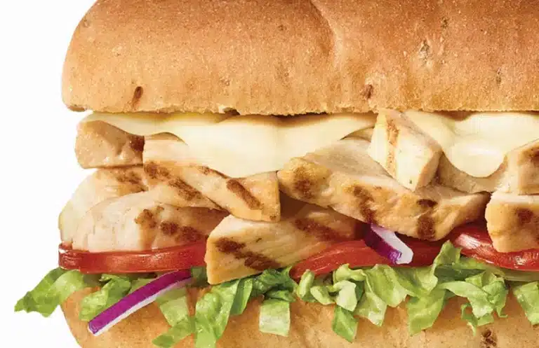 Subway grilled chicken sub with cheese