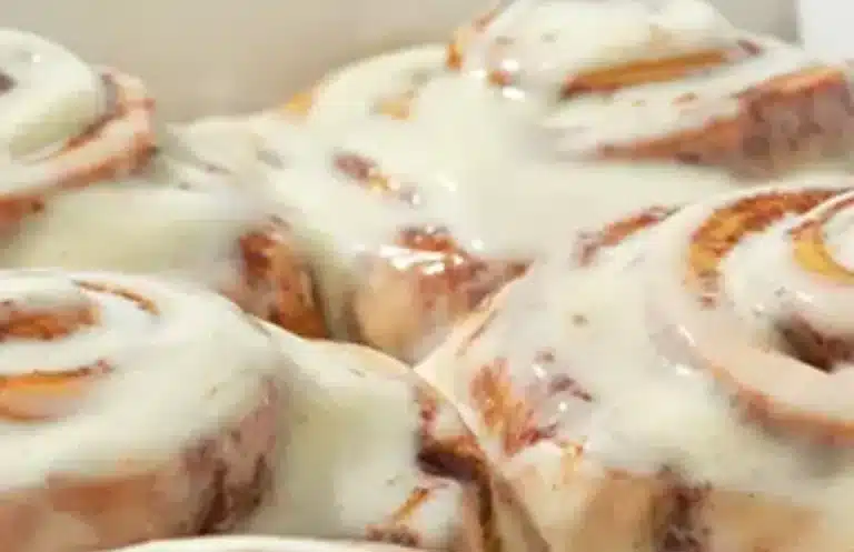 Pack of Cinnabon cinnamon rolls.