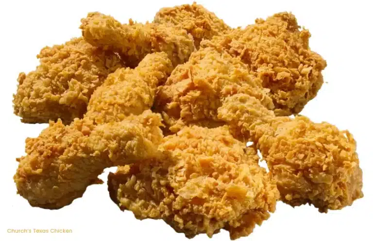 Large order of Church's Texas Chicken fried chicken legs and chicken thighs.