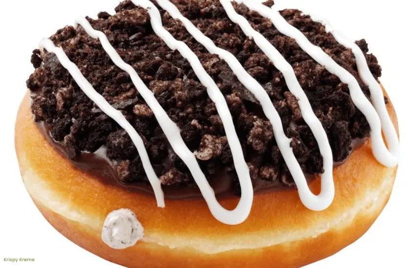 Krispy Kreme OREO Cookies & Kreme filled doughnut.