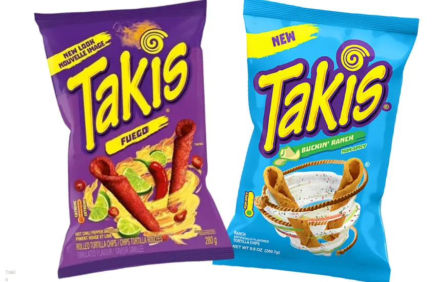 Takis Fuego and Takis Buckin' Ranch chips