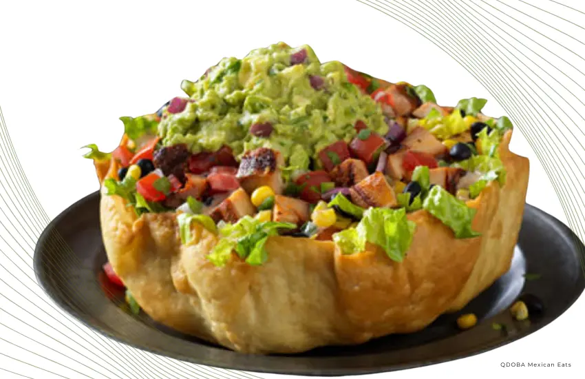 Tortilla bowl from QDOBA restaurant