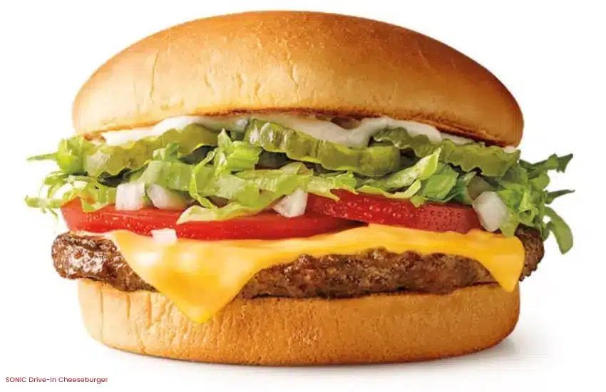 SONIC Drive-In cheeseburger